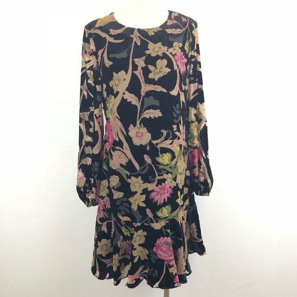 NEW Eliza J Print Burnout Velvet Shift Dress 0010 - Picture 2 of 8